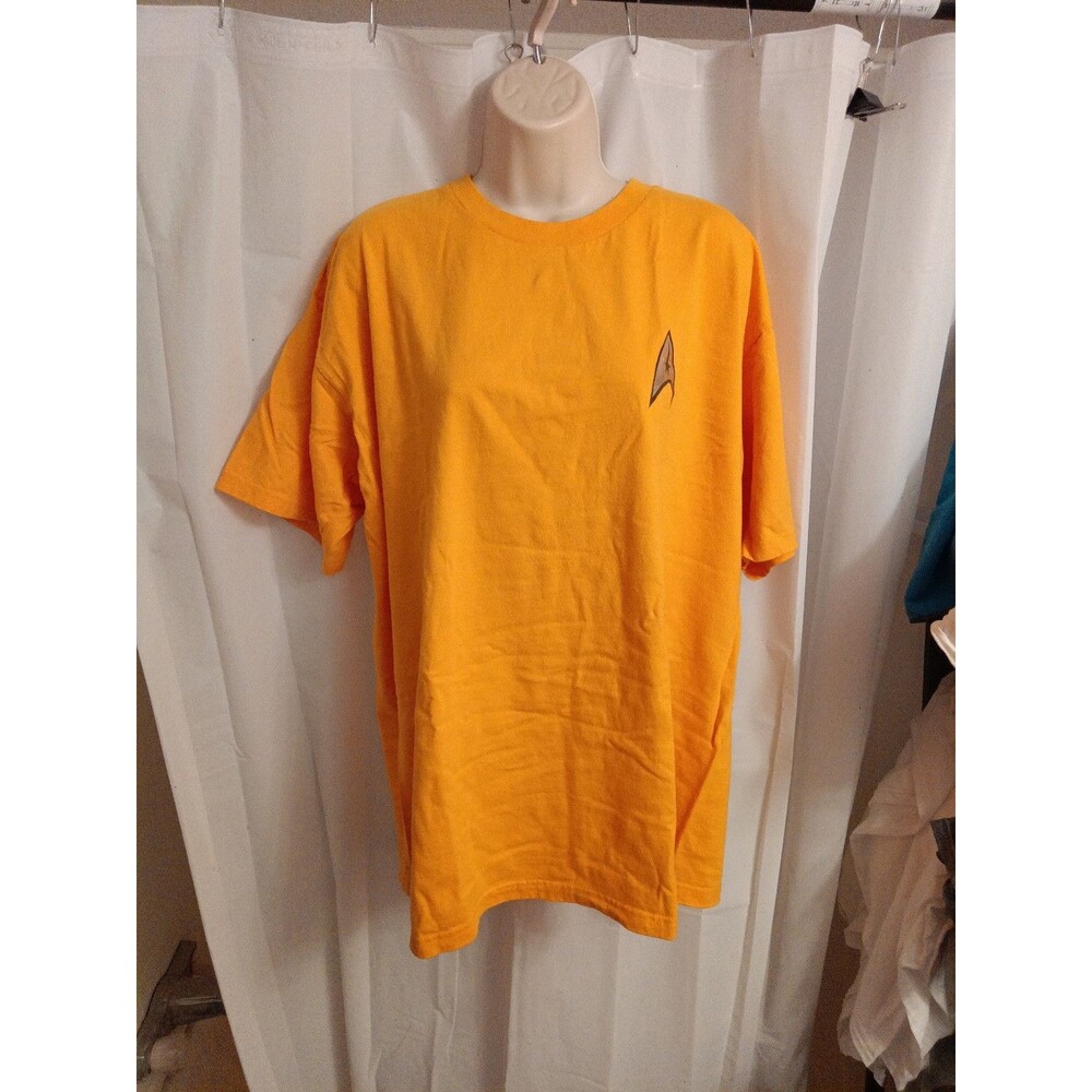 Star Trek Command Uniform Mens T-Shirt Size XL Yellow Short Sleeve 100% Cotton